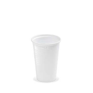 Plastový kelímek 0,2 l (15 ks) - bílý