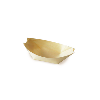 Finger food miska LODIČKA  9 x 6 cm - dřevěná (100 ks)