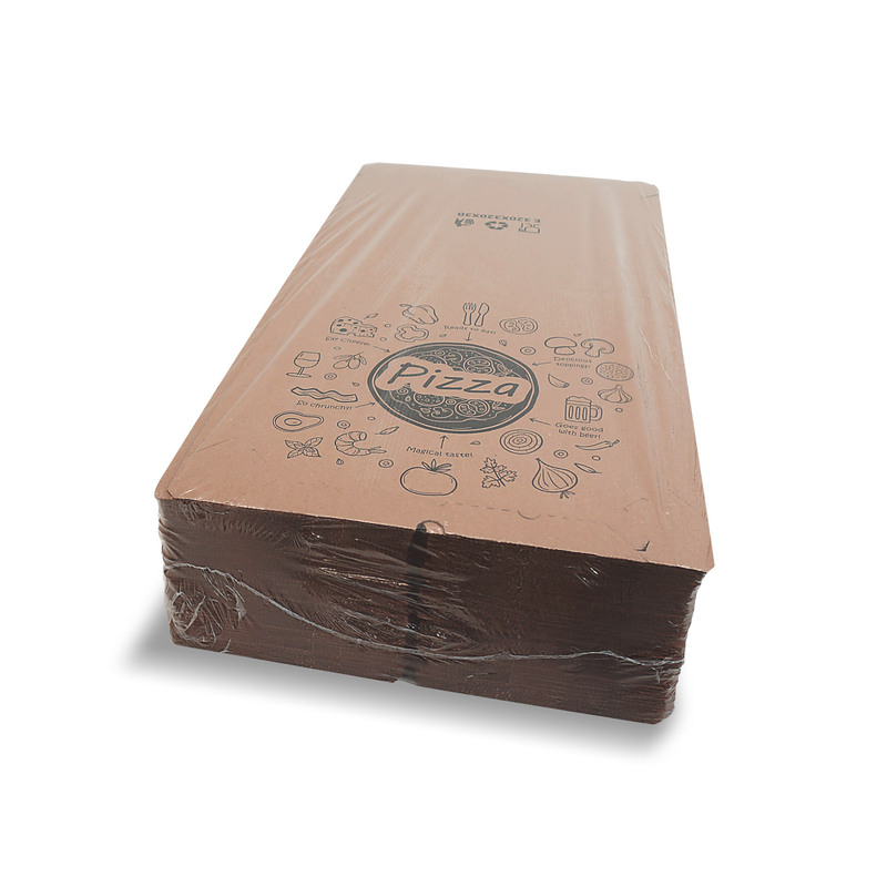 Krabice na pizzu E6 kraft 32 x 32 x 3 cm (100 ks)