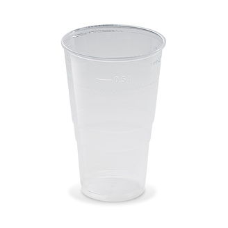 Plastový kelímek 0,5 l (50 ks)- transparentní
