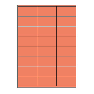 Samolepicí etikety 70 x 36 mm, A4 - červené (100 ks)