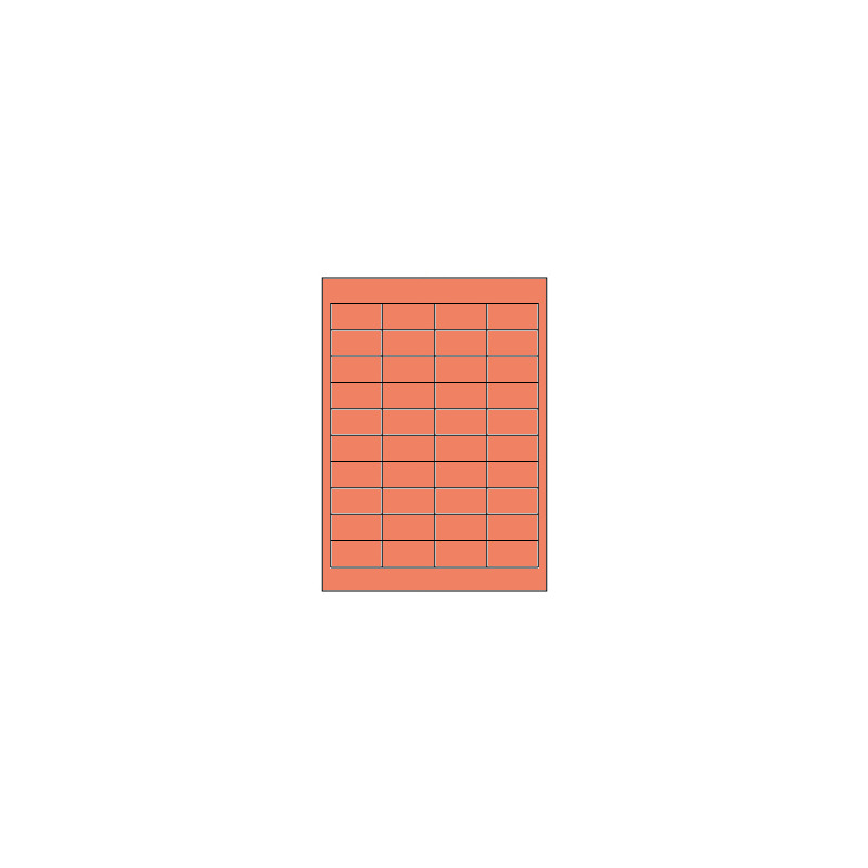 Samolepicí etikety 48,5 x 25,4 mm, A4 - červené (100 ks)