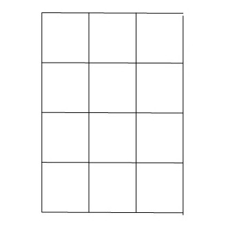 Samolepicí bílé etikety 70 x 74mm, A4 (1000 ks)