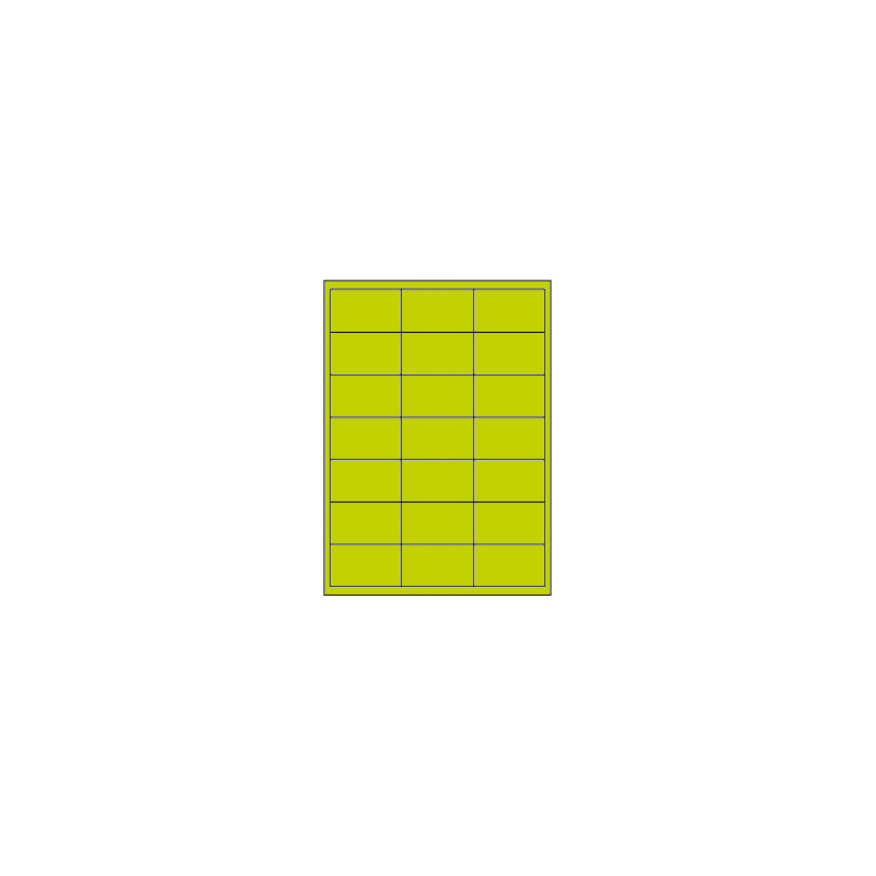Samolepicí etikety 66 x 40 mm, A4 - reflexní zelené (100 ks)