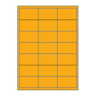 Samolepicí etikety 66 x 40 mm, A4 - reflexní oranžové (100 ks)