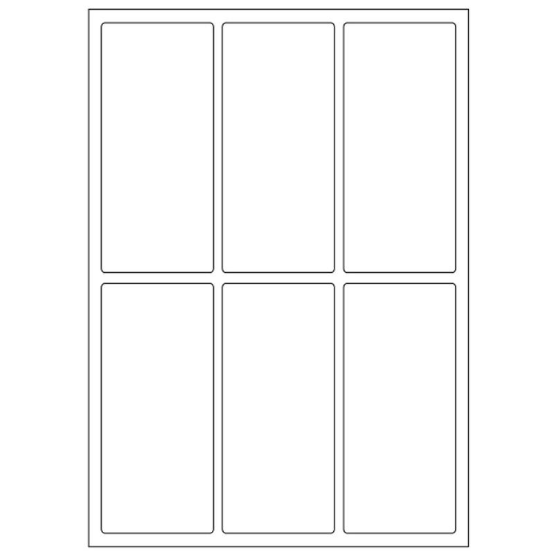 Samolepicí bílé etikety 31 x 69 mm, A6 (15 ks)