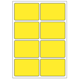 Samolepicí etikety 48 x 33 mm, A6 (10 ks) žluté
