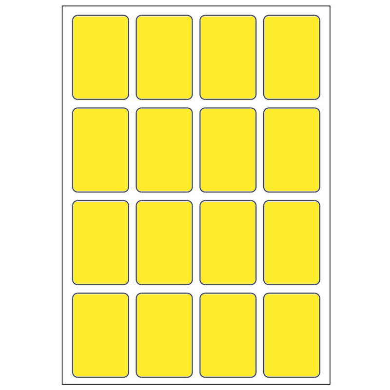 Samolepicí etikety 22 x 33 mm, A6 (10 ks) žluté