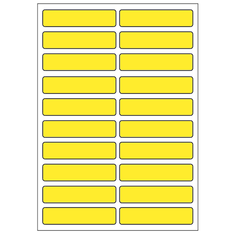 Samolepicí etikety 48 x 11 mm, A6 (10 ks) žluté