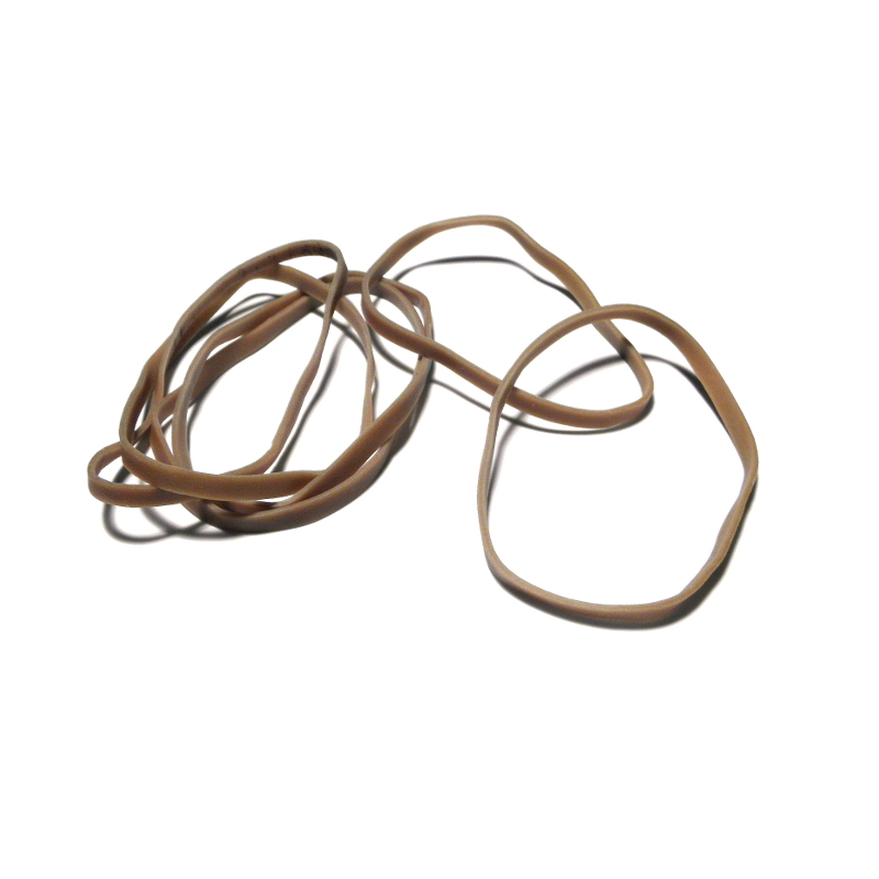 Gumičky silné 5 mm, průměr 8 cm (1 kg) - přírodní