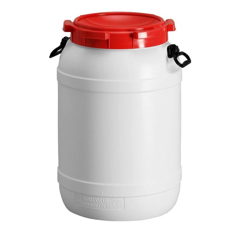 Plastový sud Curtec s držadly 68,5 l - bílo-červený