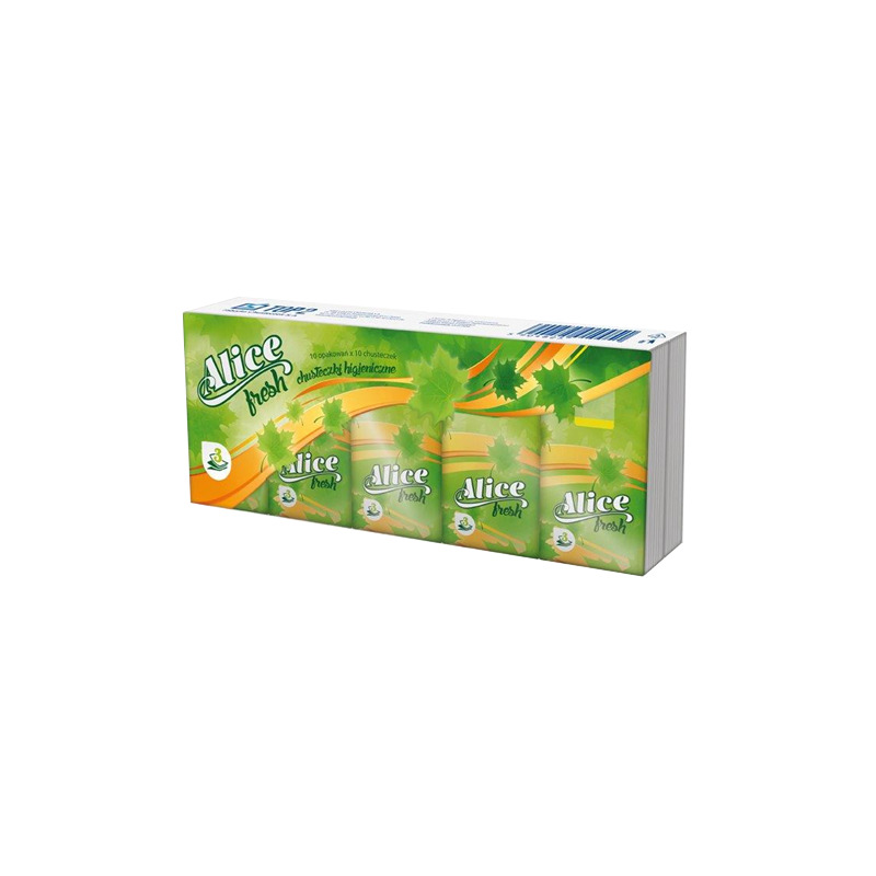 Papírové kapesníčky Alice fresh 3vrstvé (10 x 10 ks)