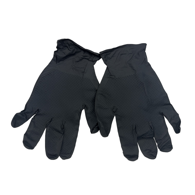 Rukavice DIAMOND BLACK nitrilové jednorázové - velikost L (50ks)