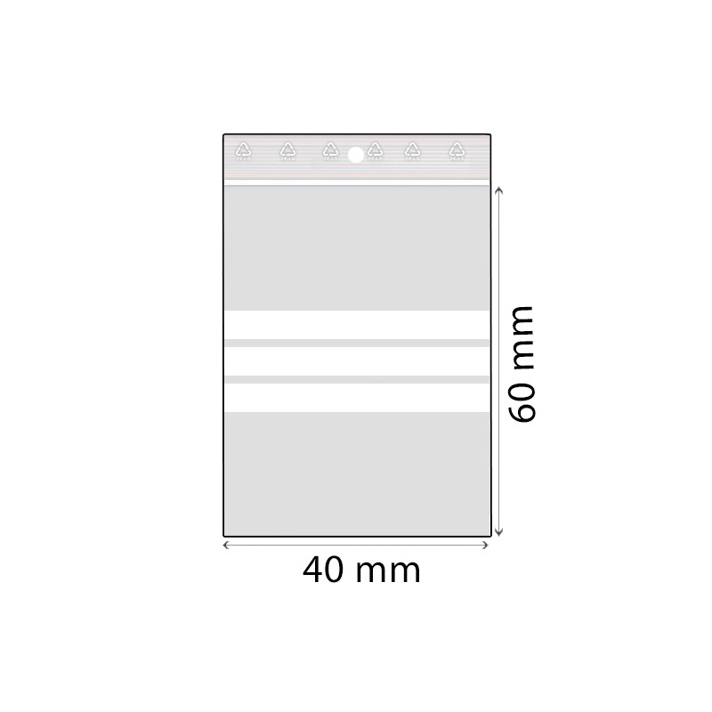 RZ sáček popisovatelný LDPE 40 x 60 mm 50 mic (100 ks)