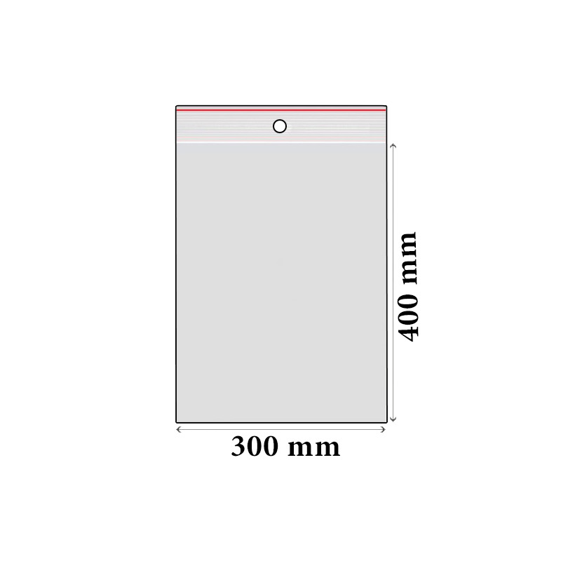 ZIP sáčky LDPE 300 x 400 mm (100 ks) - 45 um