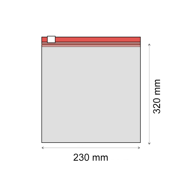 ZIP sáček s jezdcem LDPE 230 x 320 mm (50 ks/bal) - 70 um