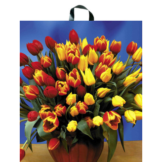 Nákupní taška s uchem 44 x 50 cm - tulipány