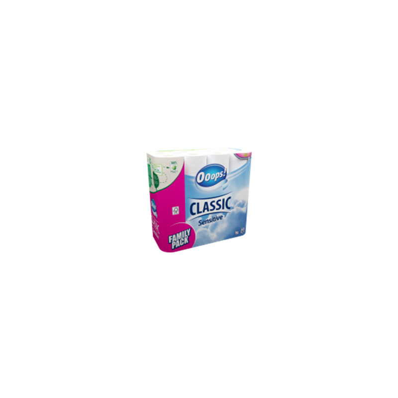 Toaletní papír Ooops Classic Sensitiv 4 ks, 3vrstvý