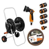 Pojizdný vozík BLACK LINE s 1/2" 20 m hadicí, pistolí a konektory