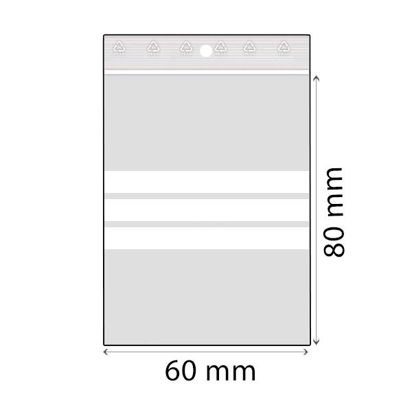 RZ sáček popisovatelný LDPE 60 x 80 mm 50 mic