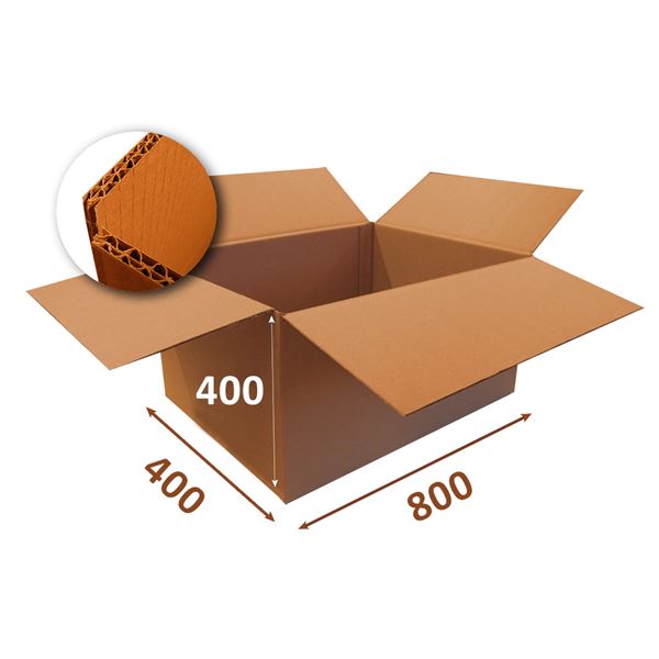 Krabice papírová klopová 5VVL 800 x 400 x 400 mm