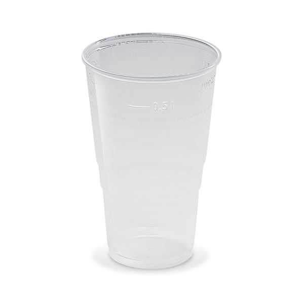 Plastový kelímek 0,5 l (50 ks)- transparentní