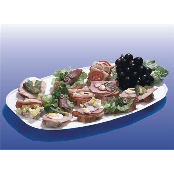 Termo podnos oválný 45 x 30,5 cm - bílý (10 ks)