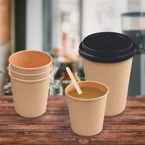 Papírový kelímek kraft 280 ml - M (50 ks)