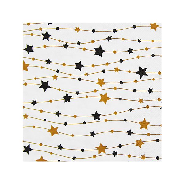 Ubrousky 3-vrstvé, 33 x 33 cm (20 ks) - hvězdičky