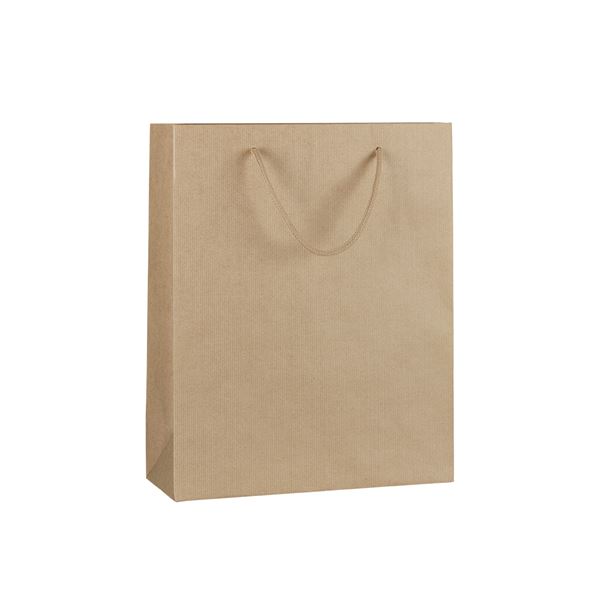 Dárková taška papírová NATURA LUX hnědá - M