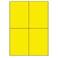 Samolepicí etikety 105 x 148,5mm, A4 (100 ks) reflexní žlutá