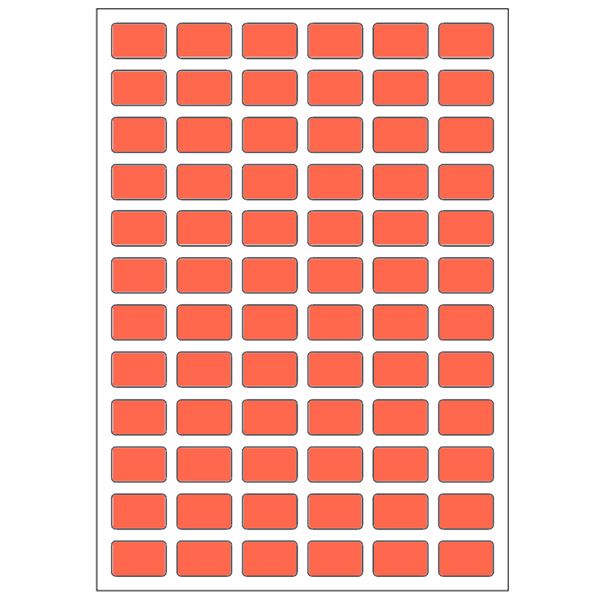 Samolepicí etikety 14 x 9 mm, A6 (10 ks) červené