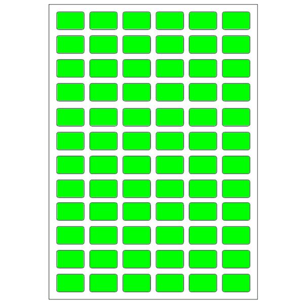 Samolepicí etikety 14 x 9 mm, A6 (10 ks) reflexní zelené