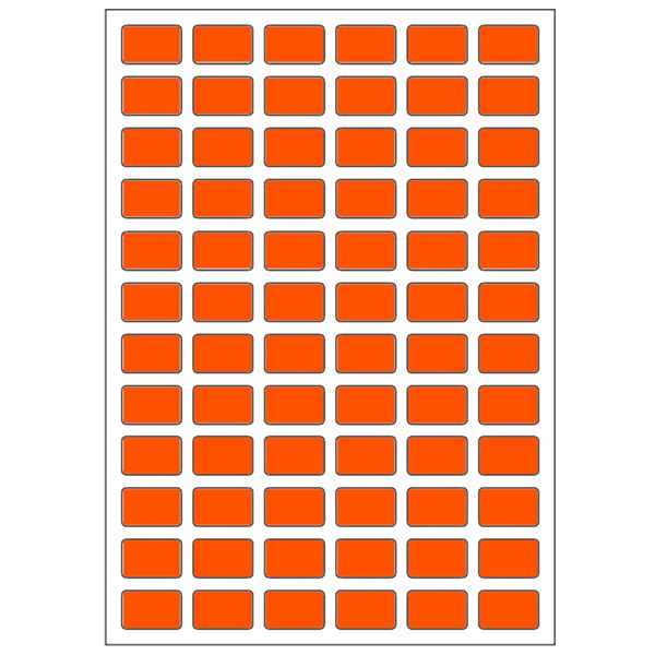 Samolepicí etikety 14 x 9 mm, A6 (10 ks) reflexní oranžové
