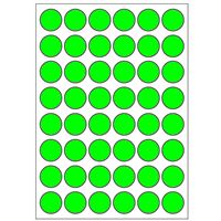 Samolepicí etikety průměr 15 mm, A6 (10 ks) reflexní zelené