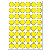 Samolepicí etikety průměr 15 mm, A6 (10 ks) reflexní žluté