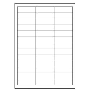 Samolepicí bílé etikety 64 x 21 mm, A4 (100 ks)