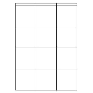 Samolepicí bílé etikety 70 x 72 mm, A4 (100 ks)