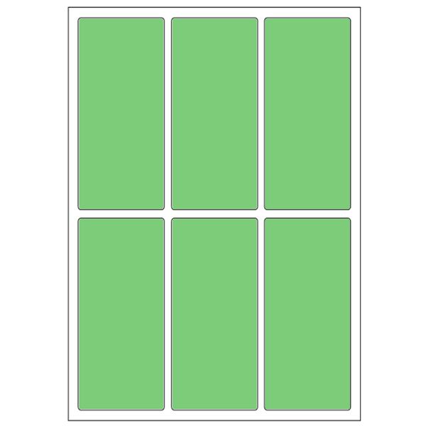 Samolepicí etikety 31 x 69 mm, A6 (10 ks) zelené