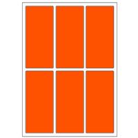 Samolepicí etikety 31 x 69 mm, A6 (10 ks) reflexní oranžové
