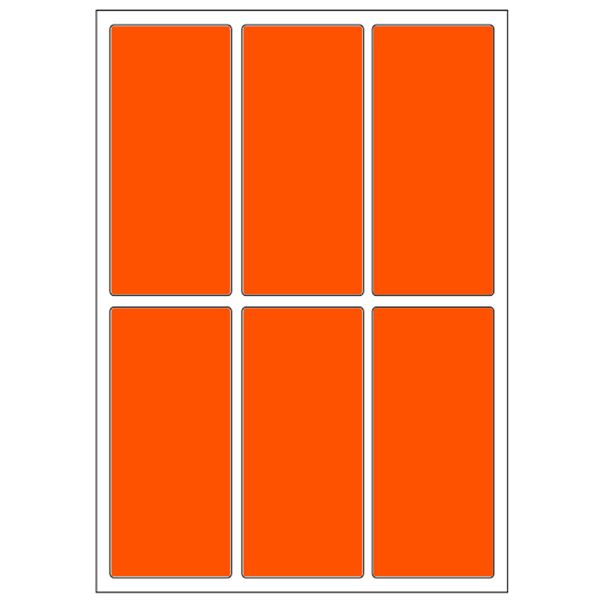 Samolepicí etikety 31 x 69 mm, A6 (10 ks) reflexní oranžové