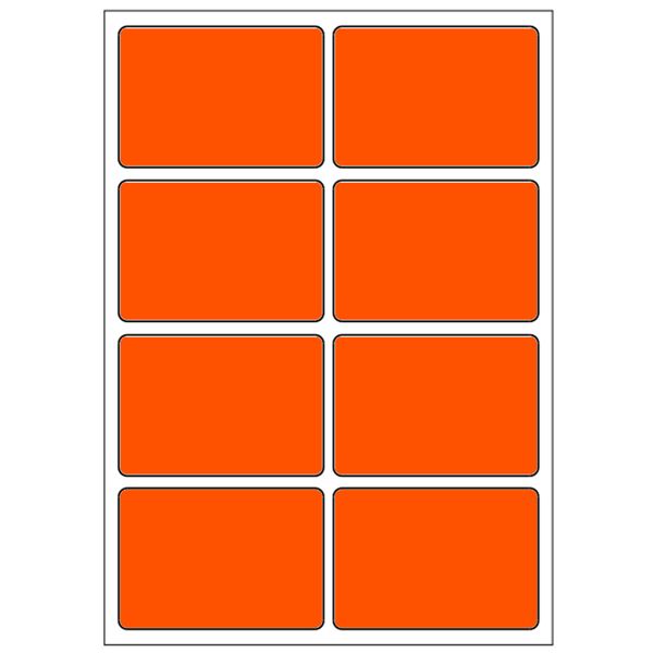Samolepicí etikety 48 x 33 mm, A6 (10 ks) reflexní oranžové