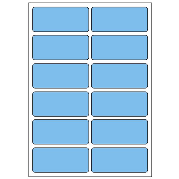 Samolepicí etikety 48 x 21 mm, A6 (10 ks) modré