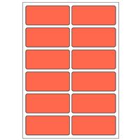 Samolepicí etikety 48 x 21 mm, A6 (10 ks) červené