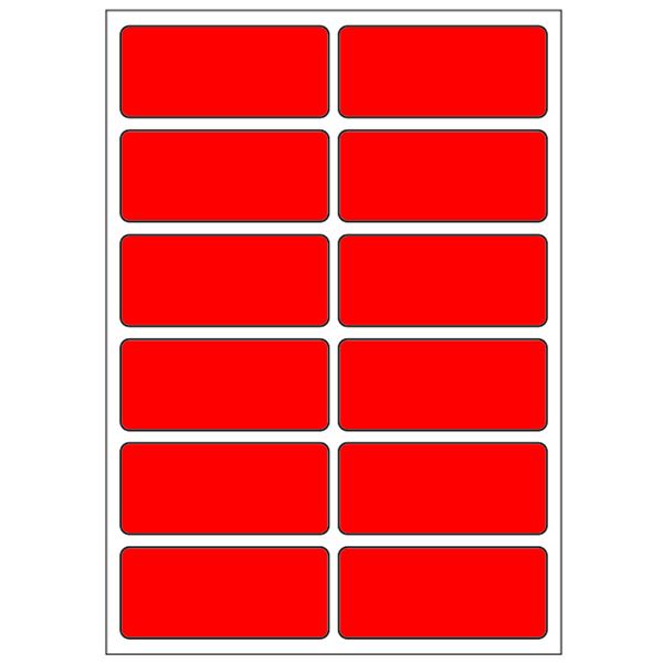 Samolepicí etikety 48 x 21 mm, A6 ( 10 ks ) reflexní červené