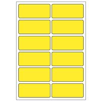 Samolepicí etikety 48 x 21 mm, A6 (10 ks) žluté