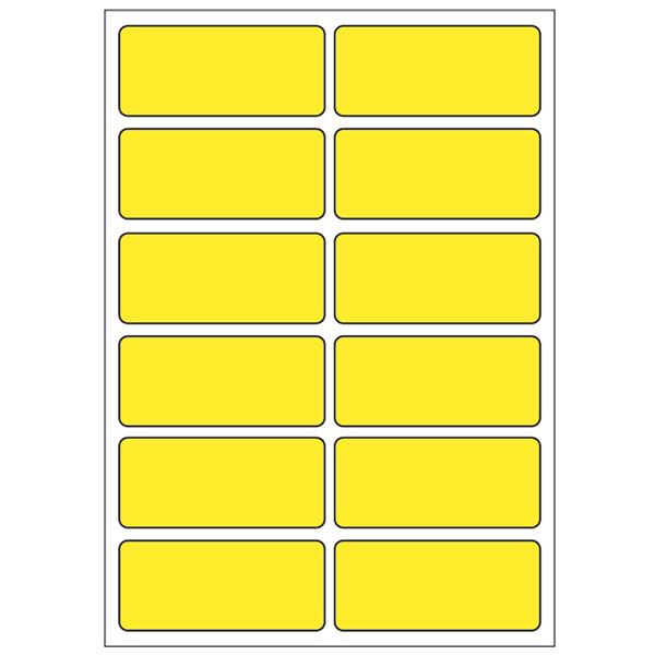 Samolepicí etikety 48 x 21 mm, A6 (10 ks) žluté