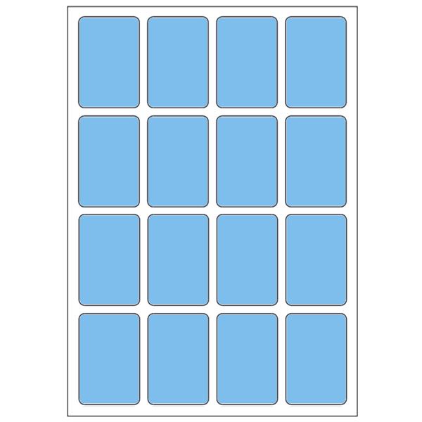 Samolepicí etikety 22 x 33 mm, A6 (10 ks) modré