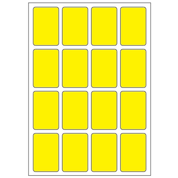 Samolepicí etikety 22 x 33 mm, A6 (10 ks) reflexní žluté
