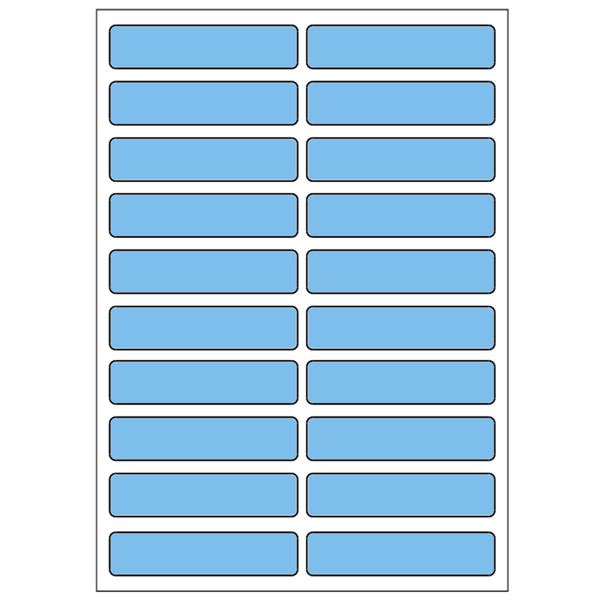 Samolepicí etikety 48 x 11 mm, A6 (10 ks) modré